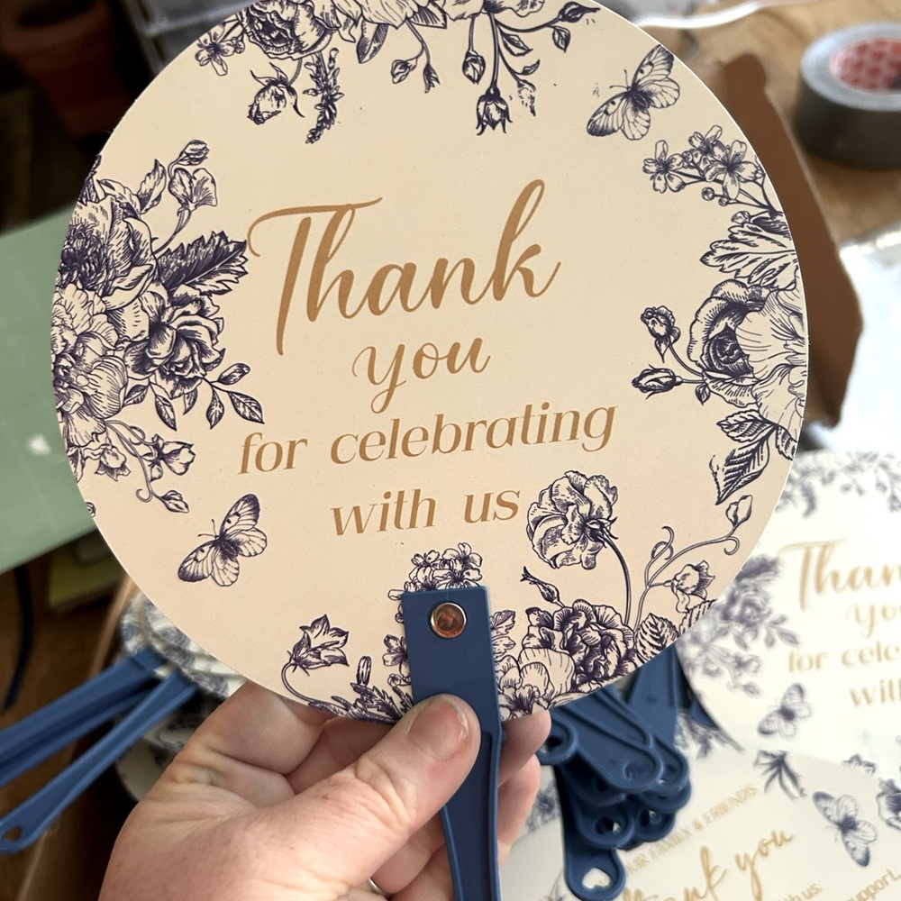 Floral Thank You Fan